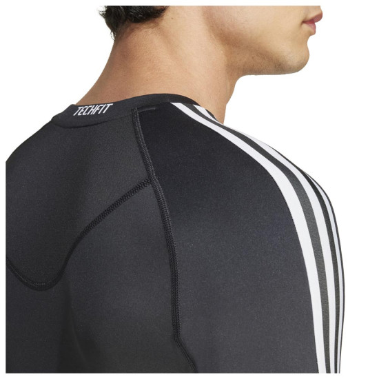 Adidas Ανδρική μακρυμάνικη μπλούζα Techfit Compression 3-Stripes Longsleeve Tee
